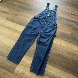 VTG Liberty Overalls Made In USA Mens Sz 44x30 Blue Denim Farmer Workwear